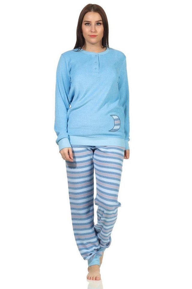 Creative by Normann Pyjama Damen Frottee Schlafanzug mit Bündchen - auch in Übergrößen von Creative by Normann