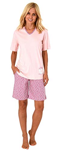 Süsser Damen Shorty-Pyjama Schlafanzug Kurzarm mit Donut als Motiv - 63863, Farbe:rosa, Größe2:36/38 von Creative by Normann