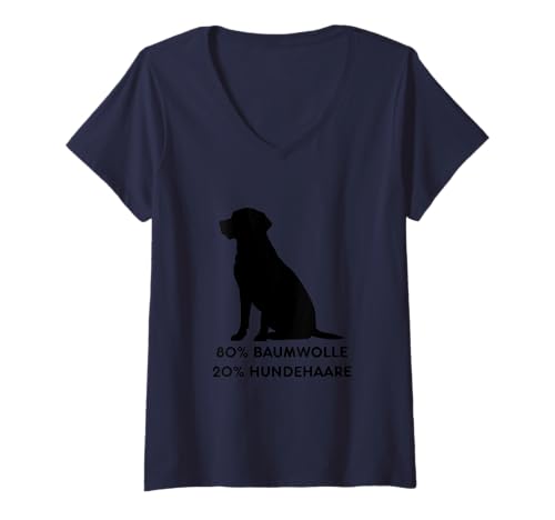 Damen 80% Baumwolle 20% Hundehaare – Lustiger Hund - Hunde T-Shirt mit V-Ausschnitt Damen 80% Baumwolle 20% Hundehaare – Lustiger Hund - Hunde T-Shirt mit V-Ausschnitt von Creative.Danimal