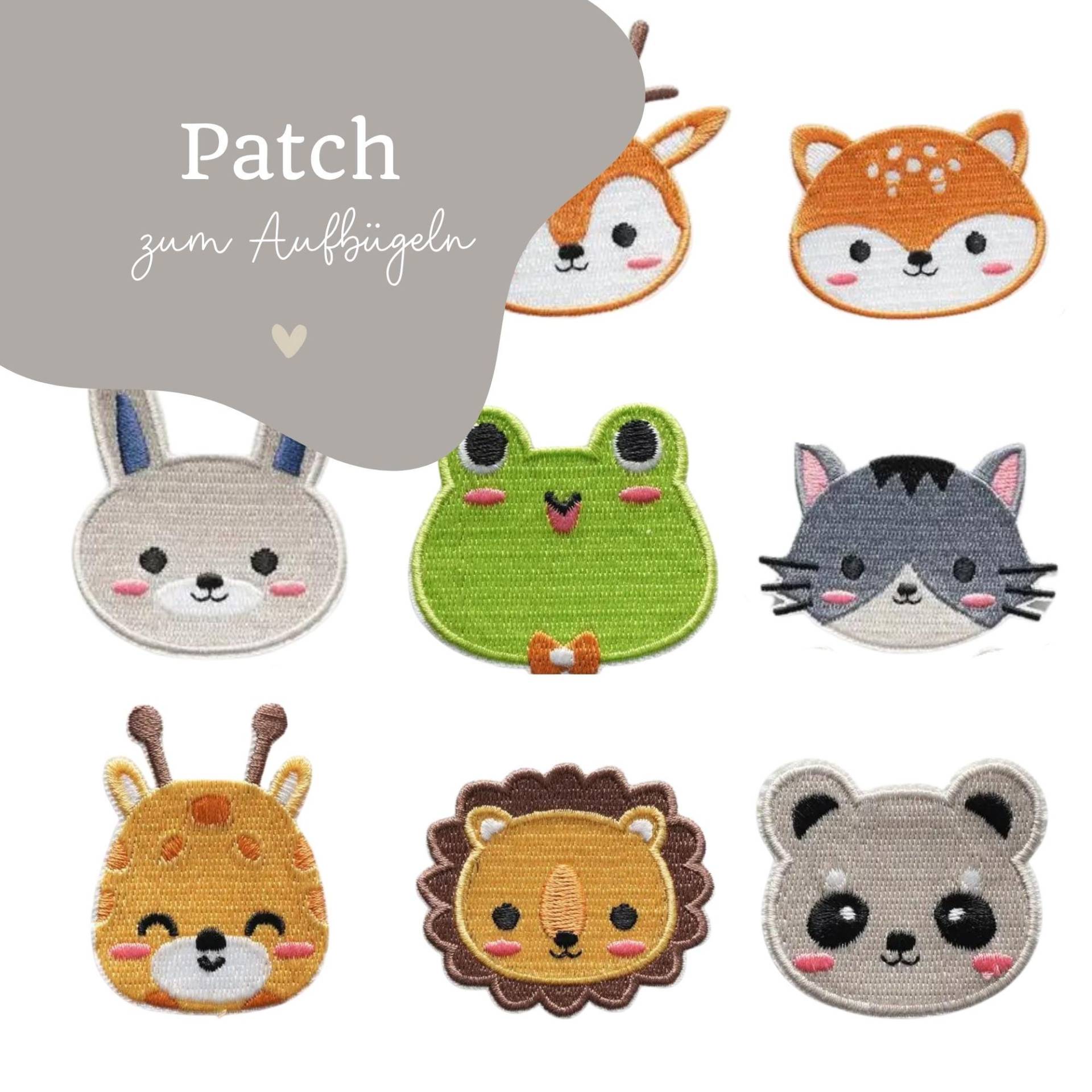 Tier Patch Zum Aufbügeln - Einzeln Wählbar Aufnäher Für Kinder Applikation Fuchs Hase Löwe Eule Reh Katze Frosch Diy von CreativeAllTime