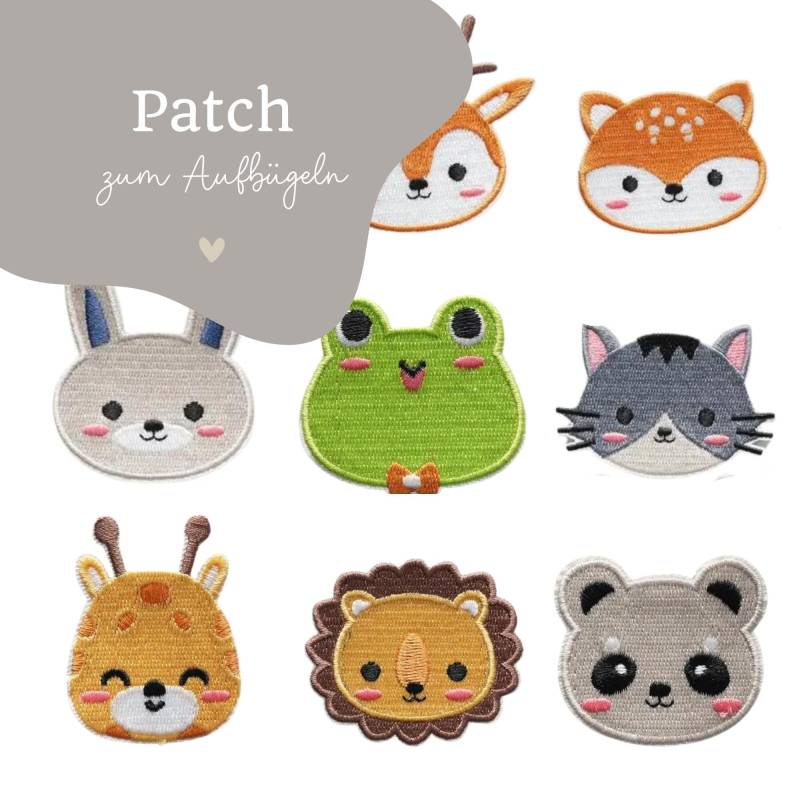 Tier Patch Zum Aufbügeln - Einzeln Wählbar Aufnäher Für Kinder Applikation Fuchs Hase Löwe Eule Reh Katze Frosch Diy von CreativeAllTime