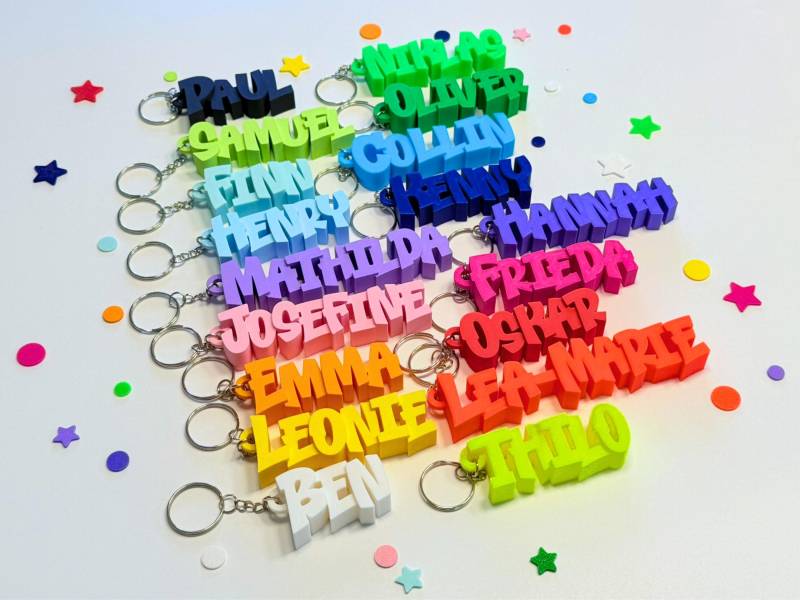 3D Schlüsselanhänger Mit Namen Personalisiert | Namensanhänger Aus Pla Geschenk Name Für Kinder & Erwachsene Handgemacht Robust von CreativeArtByJenny