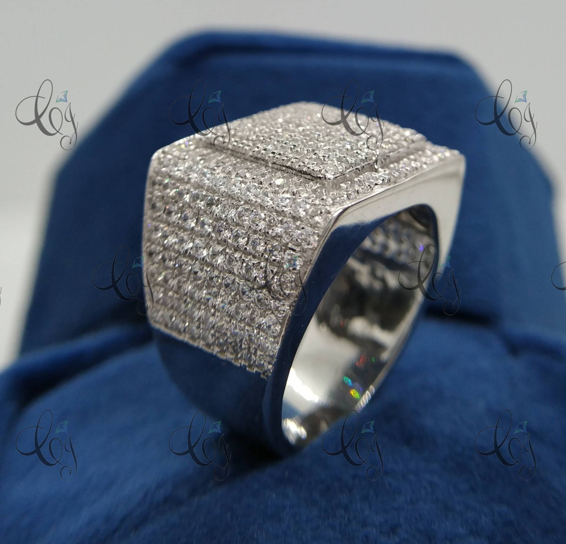 6.25 Cttw Weißer Rundschliff Herren Verlobungsring Aus Massivem 925 Sterling Silber - Geschenk Für Ihn Statement Ring Jubiläumsband von CreativeByChirag