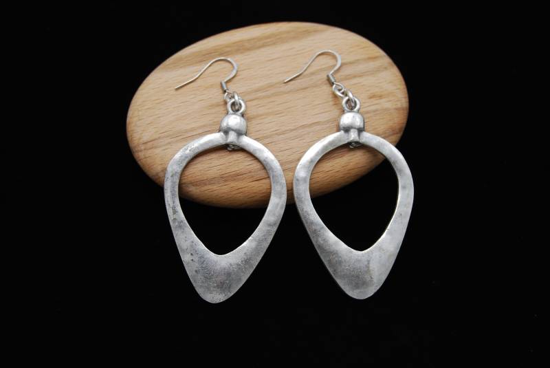 Große Antike Silbercut Out Drop Baumelnde Ohrringegroße Erklärung Silber Ohrringe Uk Verkäufer von CreativeCherryTree