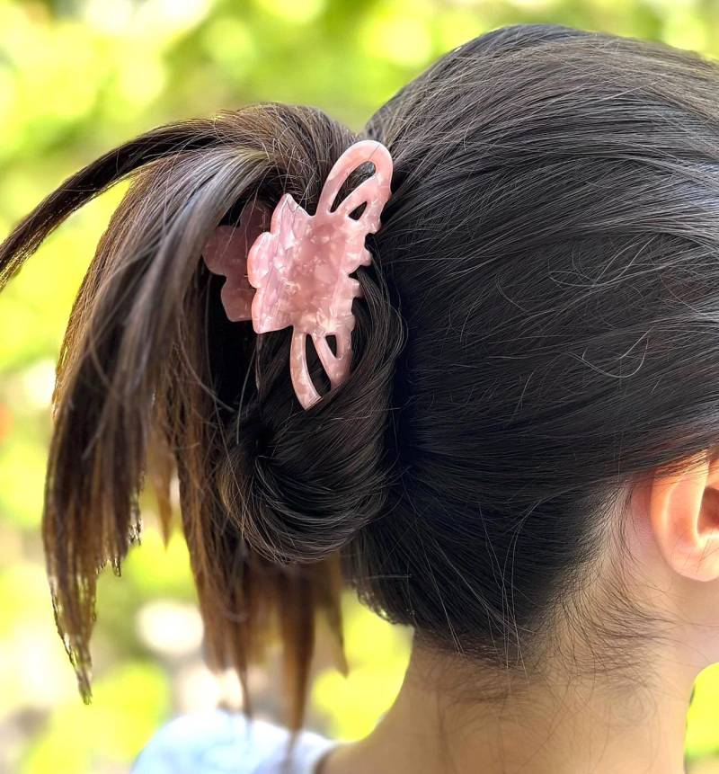 8 cm Blumen-Haarspange, Perlmuttmuster, Aus Acetat von CreativeCornerParis