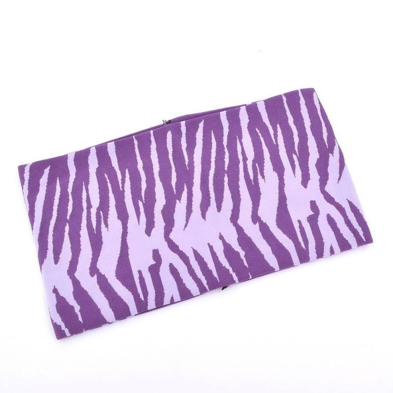 Haar-Accessoire, Breite Haarband Zebra Druck "Made in Italy" 9cm Lila von CreativeCornerParis
