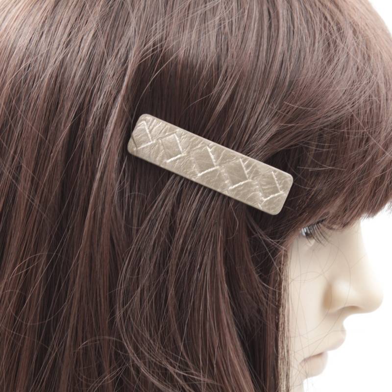 Krokodil Haarspange Kunstleder 6, 5cmx1.6cm Gold von CreativeCornerParis