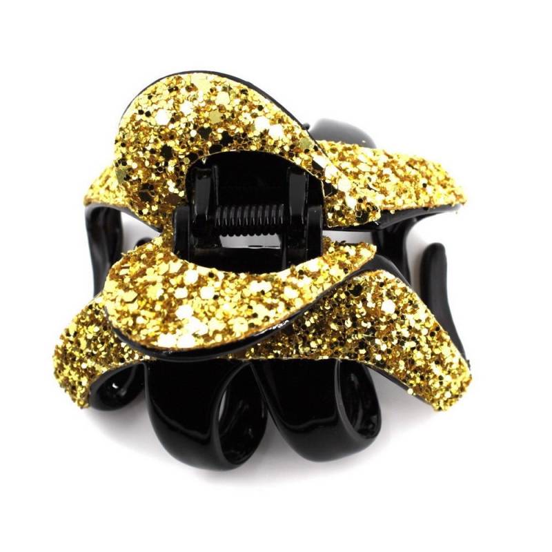 Oktopusförmige Pailletten-Haarspange 8cm, Haar-Accessoire - Gold von CreativeCornerParis