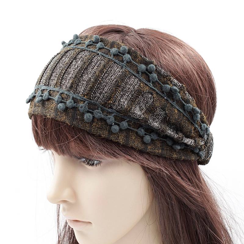 stirnband, Ausgefallenes Haarband, Breite 9cm, Haaraccessoire - Dunkelbraun von CreativeCornerParis