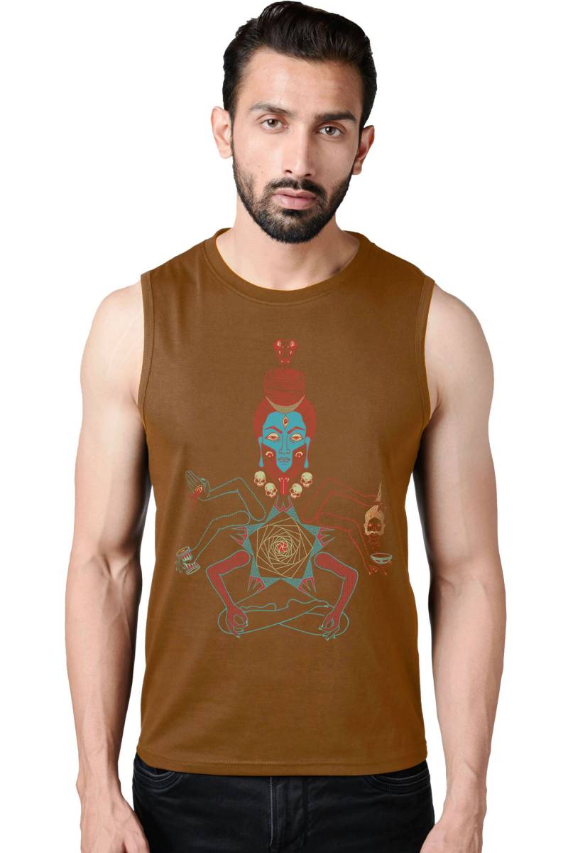 Ärmelloses Kali T-Shirt-Shiva Herren Tank-Totem-Guy's Shirt-Psychedelic Shirt-Hippie Kleidung-Psy Kleidung-Goa-Psy Trance-Ockult T-Shirt von CreativeCult