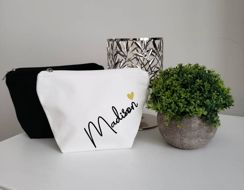 Name Make-Up Tasche Weihnachtsgeschenk Große Kosmetiktasche Personalisierte Jubeln Mitbringsel Geschenke Unter 10 von CreativeDesignsByJD