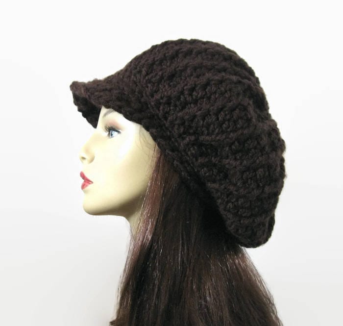 Braune Slouch Schiebermütze Gehäkelte Dreadlocks Hut Mit Schirm Dunkelbraune Strickmütze Krempe Slouchy in Übergröße Braune Slouch Schiebermütze Gehäkelte Dreadlocks Hut Mit Schirm Dunkelbraune Strickmütze Krempe Slouchy in Übergröße von CreativeDesignsbyAmi