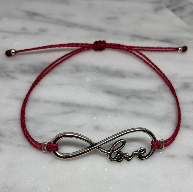Unendlichkeit Liebe Armband, String Verstellbares Bettelarmband, Einfaches Benutzerdefinierte Geschenke Für Sie, Brautjungfer von CreativeDreamerShop