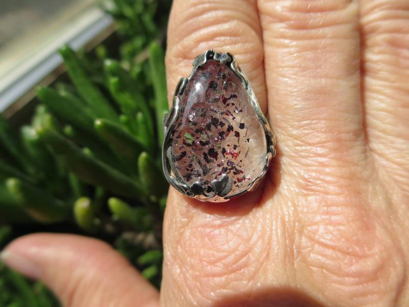 sterling Silber Lepidocrocit Quarz Vine Ring - Einstellbar Elven Design sterling Silber Lepidocrocit Quarz Vine Ring - Einstellbar Elven Design von CreativeEddy