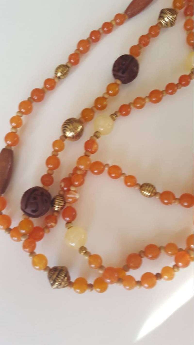 Amber Brown 3 Strang 34 "Avon Art Lucite Perlen Vintage Kette Amber Brown 3 Strang 34 "Avon Art Lucite Perlen Vintage Kette von CreativeEnergyShop