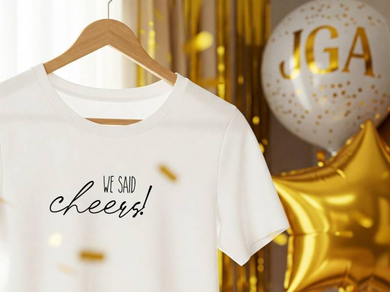 Jga Braut | We Said Cheers I Yes Bügelbild Team Bride von CreativeFlowerShopDE