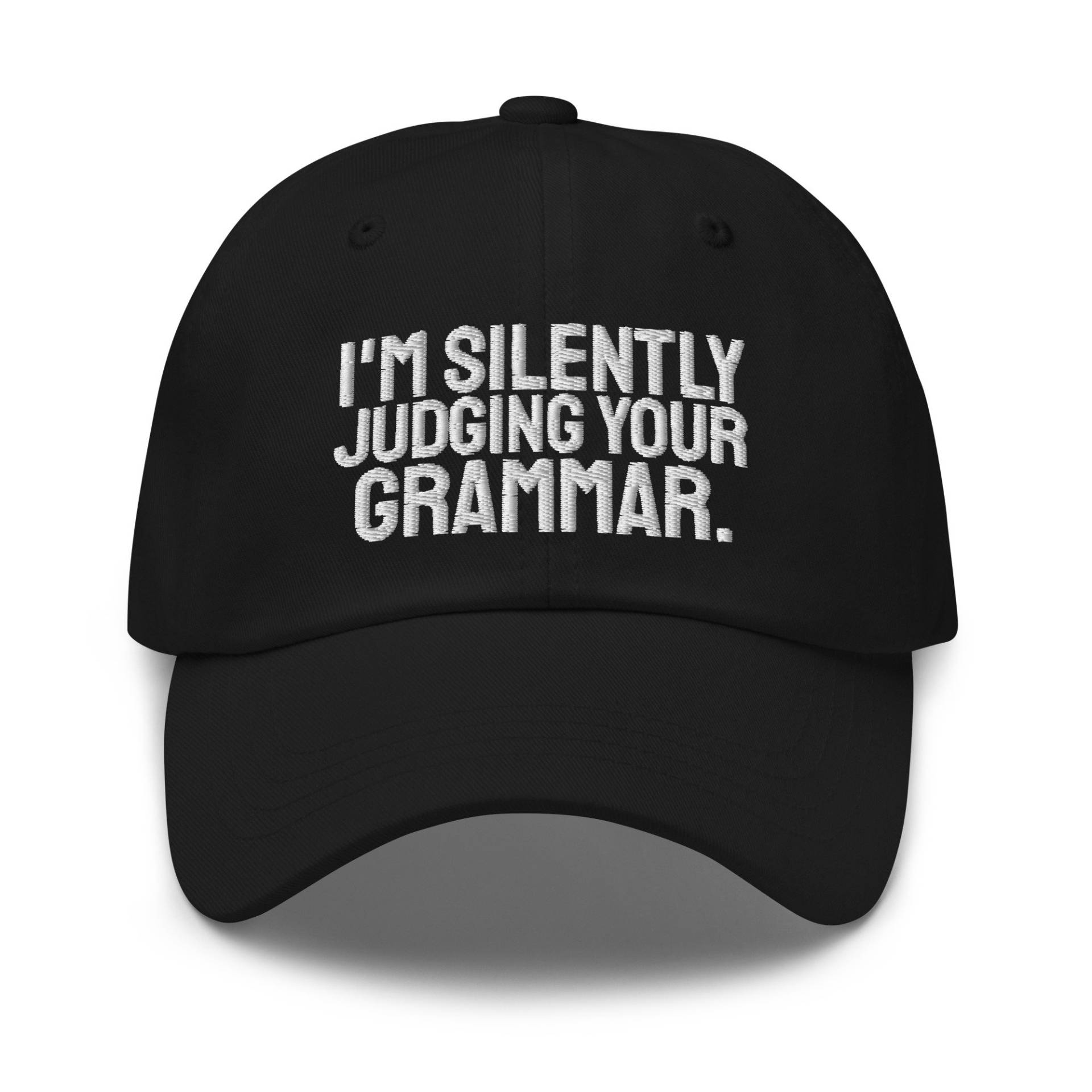 I'm Silently Judging Your Grammar Hat, Police, Englischlehrer Geschenk, Bestickte Mütze, Baseballmütze von CreativeHats4You