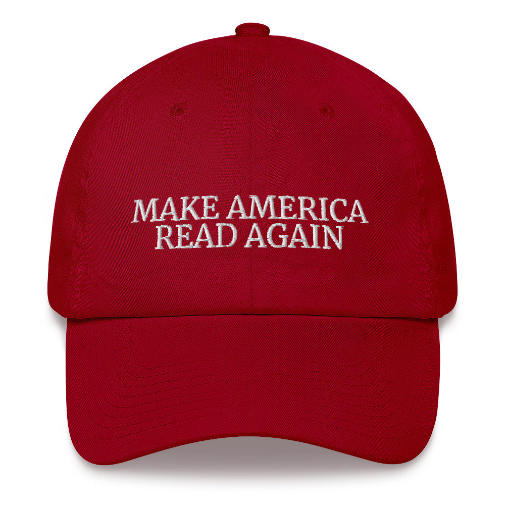 Make America Read Wieder Hut, Bücherwurm Geschenk, Englischlehrer, Literatur, Lesegeschenk, Bestickte Mütze, Baseballmütze, Papamütze von CreativeHats4You