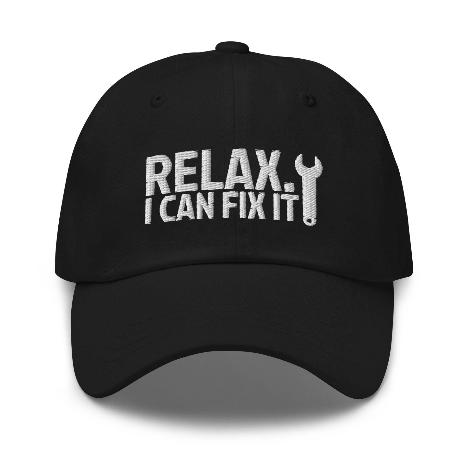 Relax I Can Fix It Hut, Handwerker Geschenk, Klempner Bestickter Baseballmütze, Bestickte Mütze, Papa von CreativeHats4You