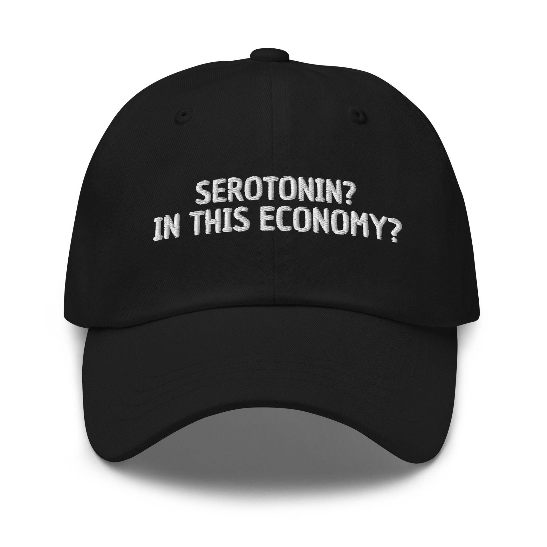 Serotonin in This Economy Hat, Lustiges Geschenk, Lustiger Hut, Sarkasmus, Humor, Bestickter Baseballmütze, Papa von CreativeHats4You