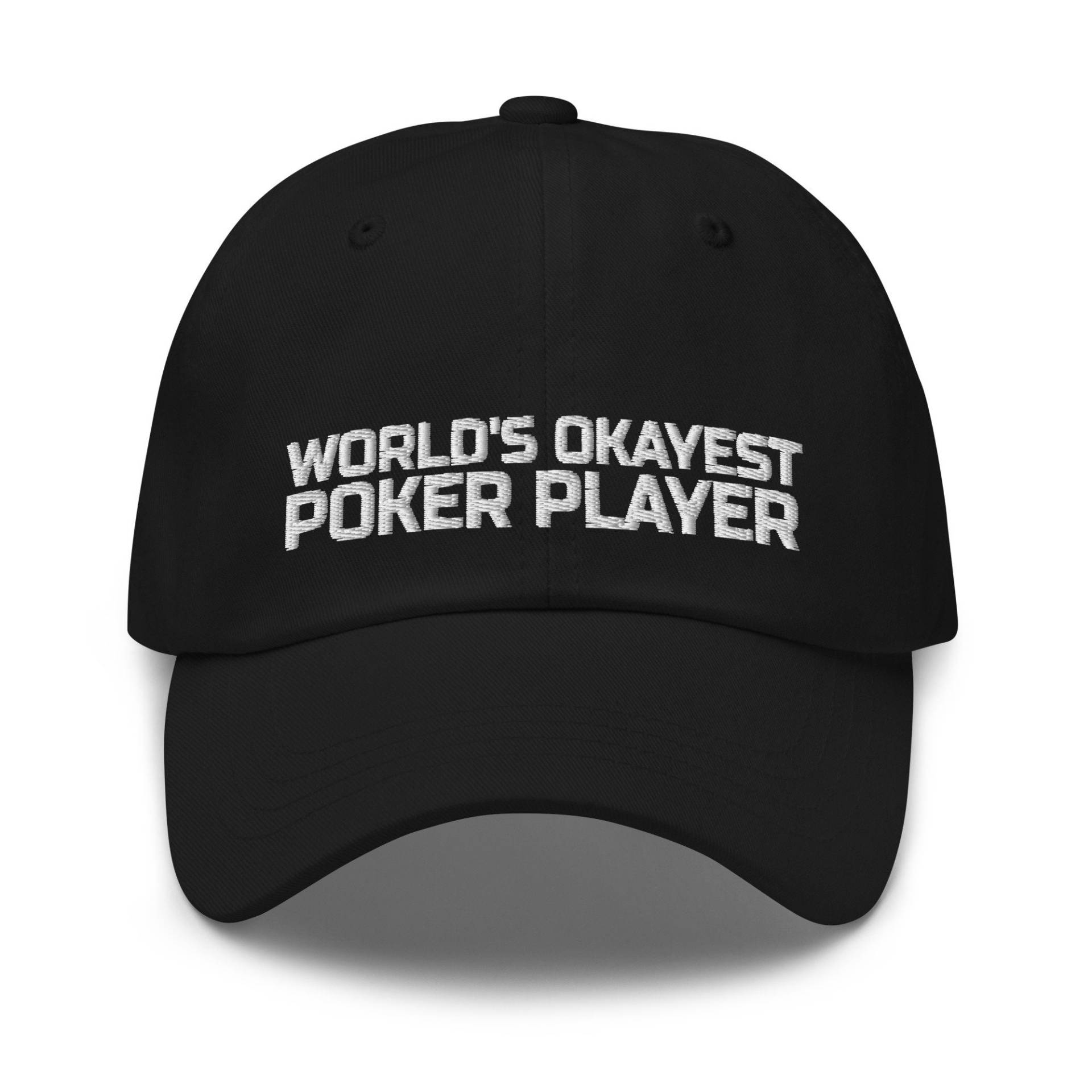 World's Okayest Poker Player Hat, Glücksspiel Geschenk, Casino, Poker Geschenk, Las Vegas, Bestickter Hut, Baseballkappe, Baseballhut, Bestickte von CreativeHats4You