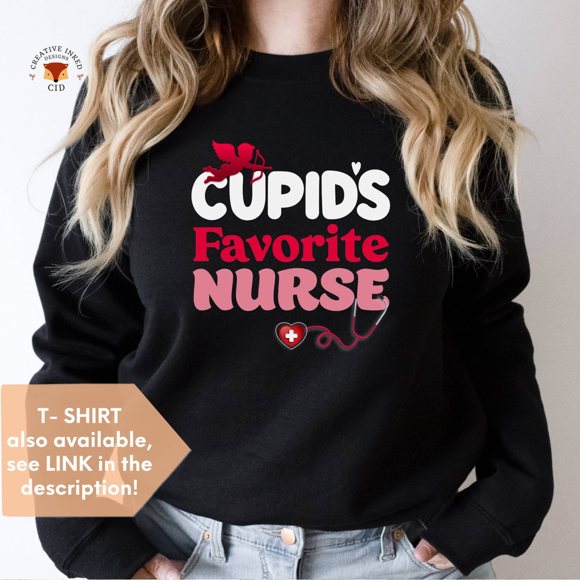 Krankenschwester Valentinstag Shirt, Sweatshirt, Pullover, Geschenk Für Freundin, Shirts Frauen, Liebhaber von CreativeInkedDesigns