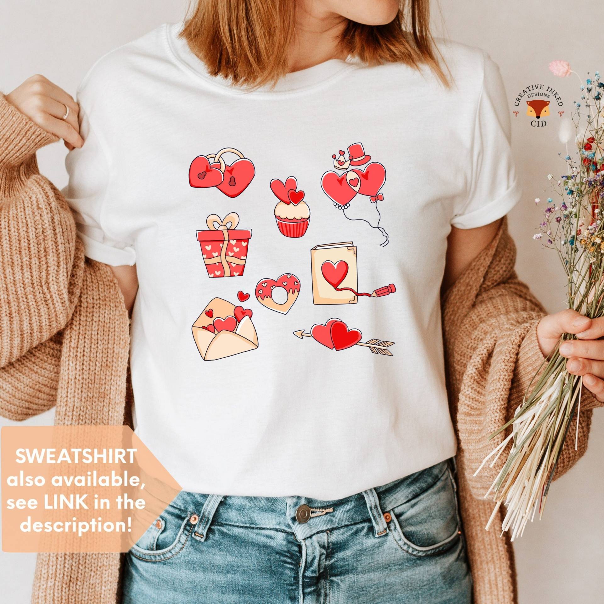 Valentinstag Shirt, Geschenk, Geschenk Für Freundin, Herz Shirts Frauen, Tag Der Liebe, Sie, Liebhaber von CreativeInkedDesigns