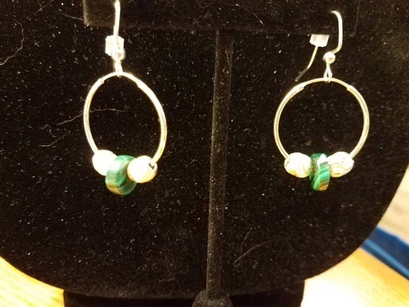 Silber & Malacite Ohrringe Silber & Malacite Ohrringe von CreativeJewelsByLisa