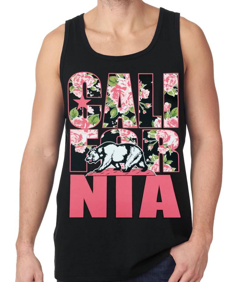 California Blumenmuster Lustige Herren Tanktop #b190 von CreativeShirtsNY