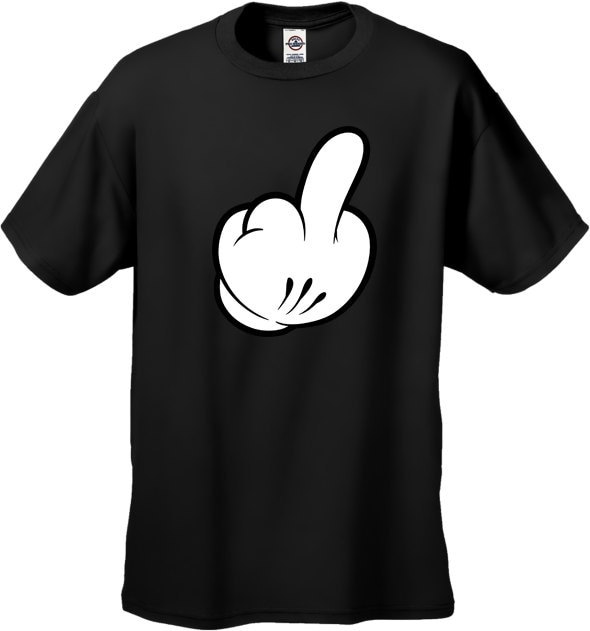 Cartoon-Hand Mittelfinger Herren T-Shirt-#62 von CreativeShirtsNY