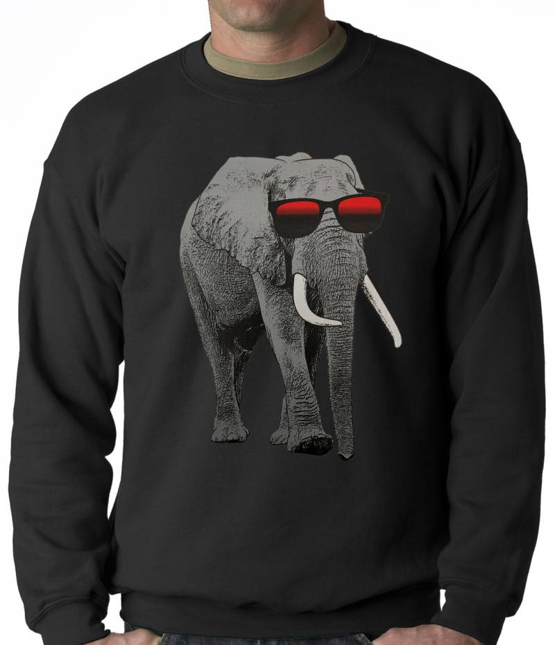Elefant Tragen Sonnenbrillen Erwachsenen Mens Crewneck Sweatshirt #423 von CreativeShirtsNY