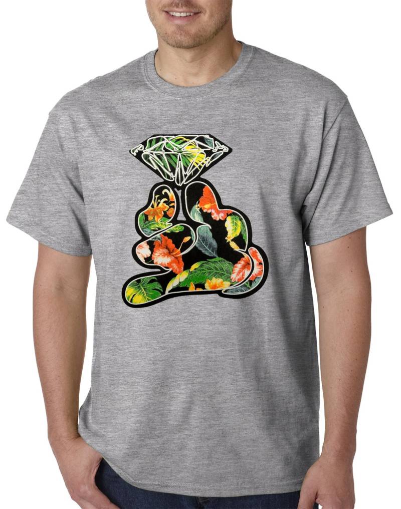 Floral Cartoon Diamond Hand Herren T-Shirt von CreativeShirtsNY