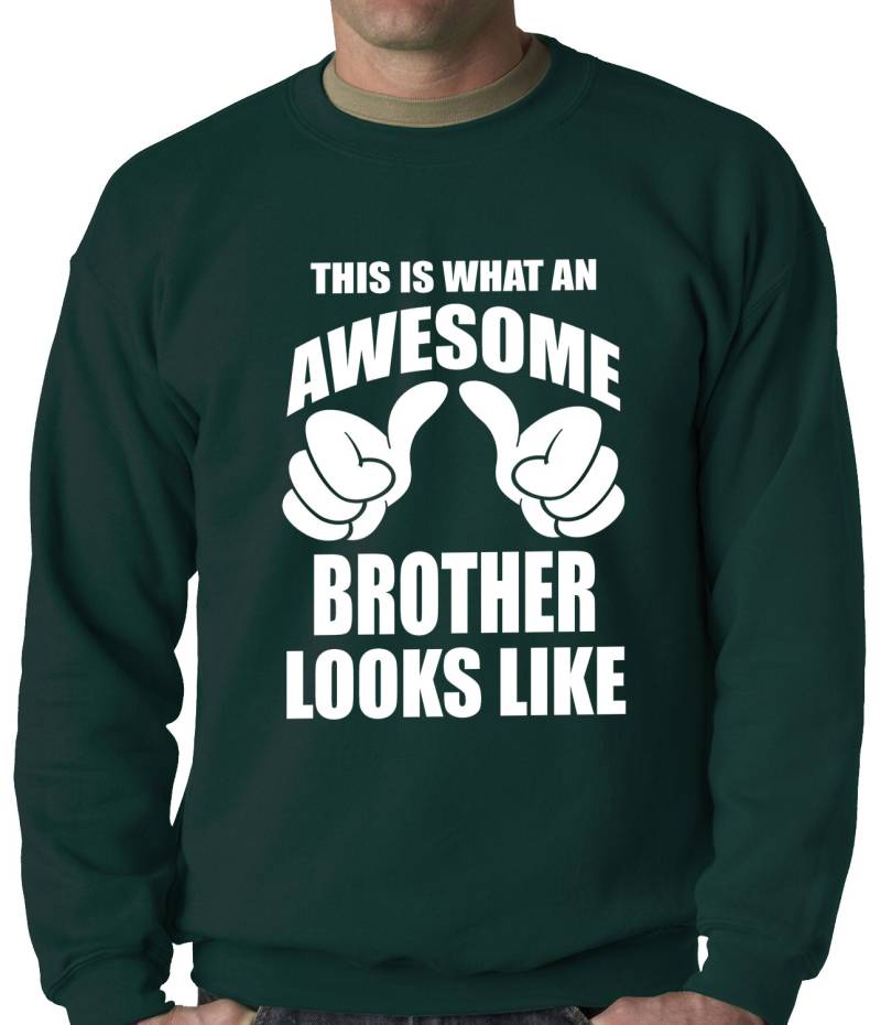 Genial Bruder Erwachsenen Mens Rundhals Sweatshirt #2059 von CreativeShirtsNY