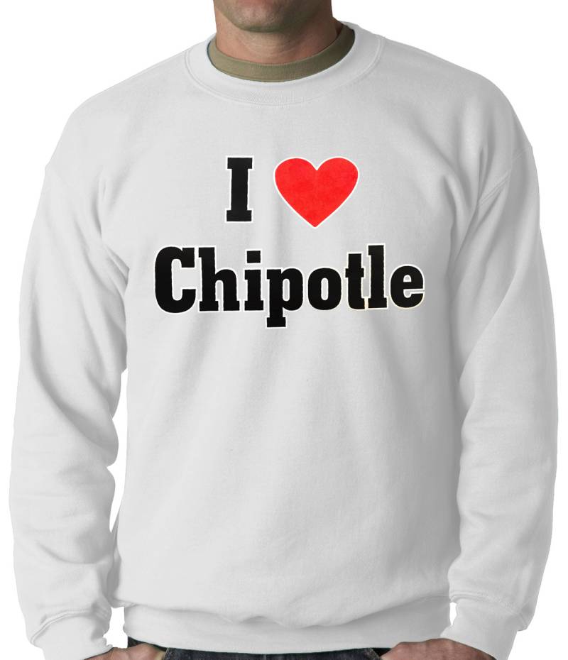 Ich Liebe Chipotle Erwachsener Mens Crewneck Sweatshirt #1287 von CreativeShirtsNY
