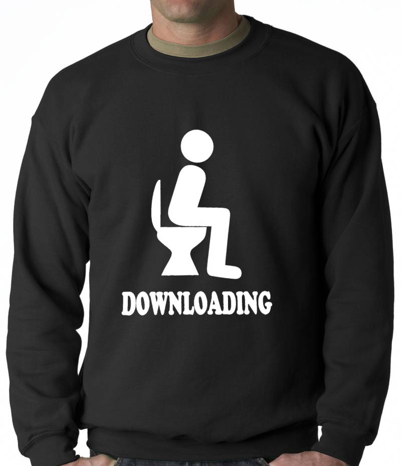 Lustige Downloads Poop Erwachsenen Mens Rundhals Sweatshirt #1830 von CreativeShirtsNY
