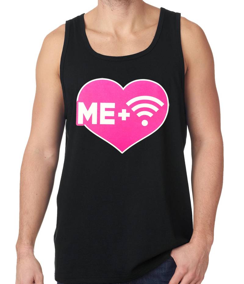 Me + Wifi = < 3 Lustige Herren Tank Top #1926 von CreativeShirtsNY