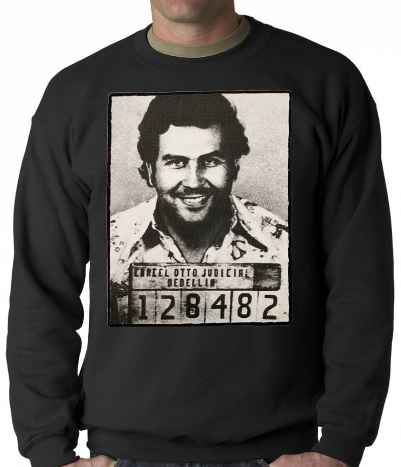Pablo Escobar Lächelnd Mug Erschossen Erwachsenen Mens Crewneck Sweatshirt #b628 von CreativeShirtsNY
