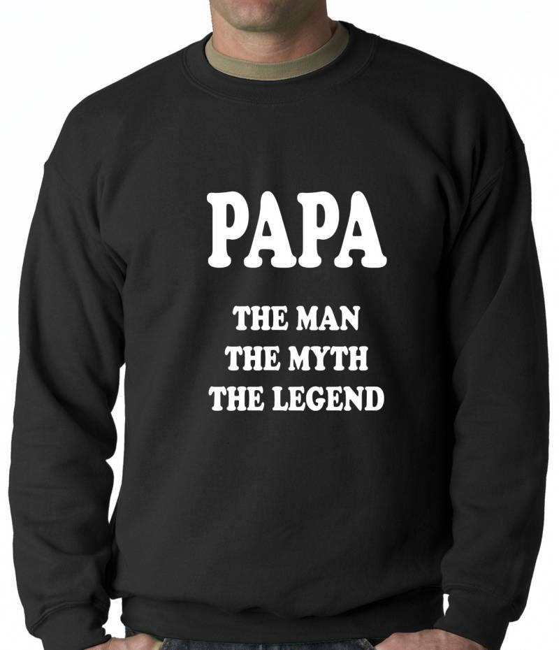 Papa - Der Mann, Mythos, Die Legende Väter Tag Erwachsene Mens Rundhals Sweatshirt #1660 von CreativeShirtsNY