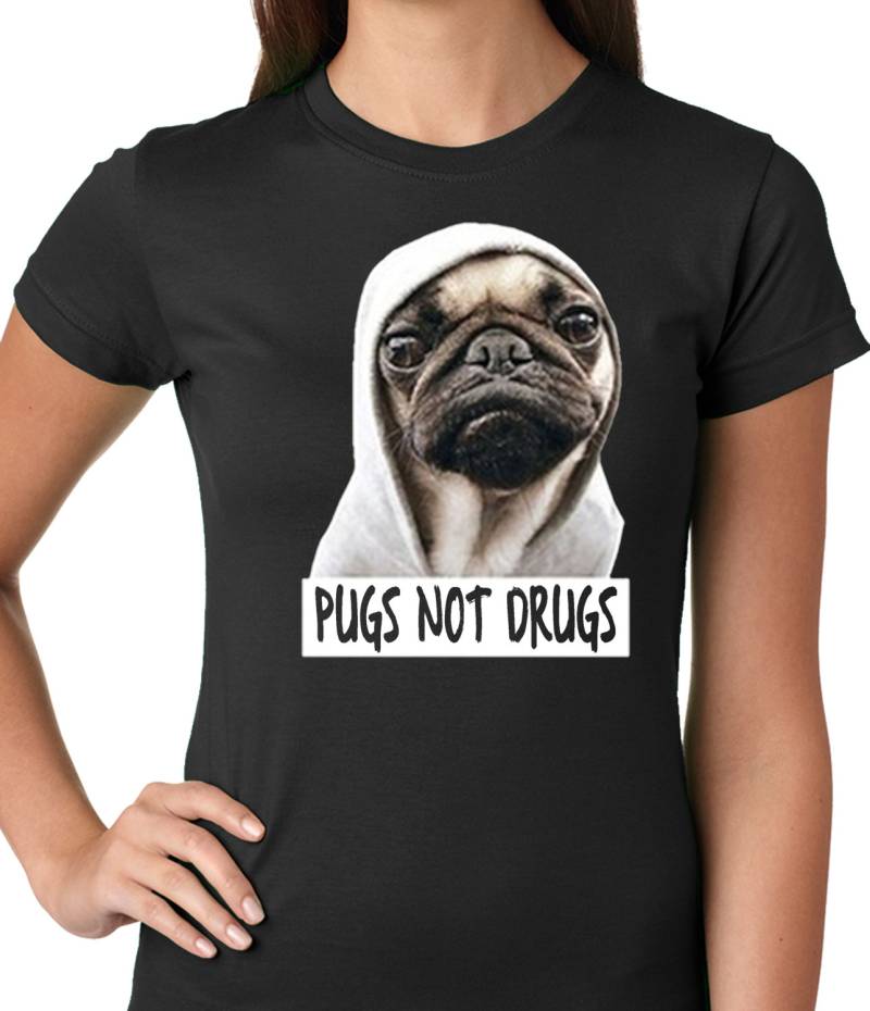 Pugs Drogen Nicht Mädchen T-Shirt von CreativeShirtsNY
