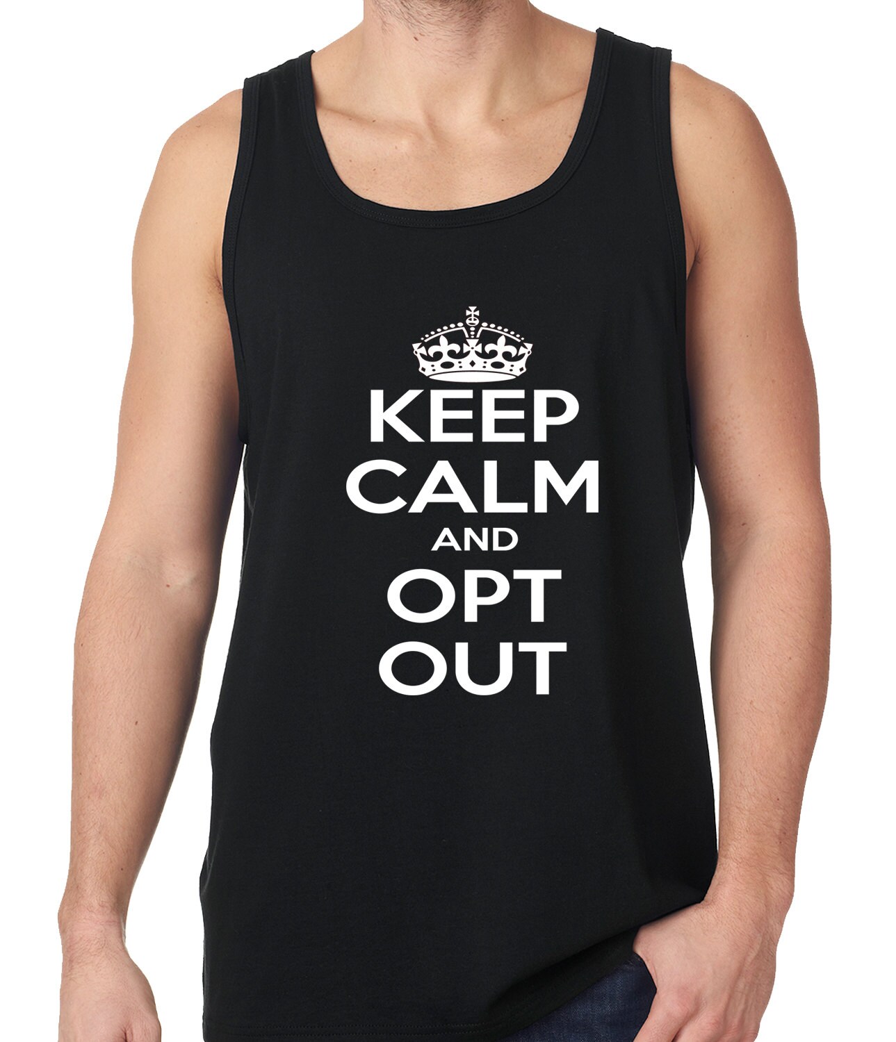 Ruhe Bewahren Und Entscheiden Sich Aus Gemeinsamen Kern Lustige Herren Tank Top #1463 von CreativeShirtsNY