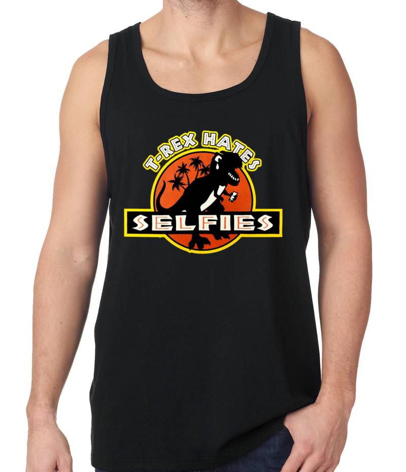 T-Rex Hasst Selfies Lustige Herren Tank Top #3002 von CreativeShirtsNY