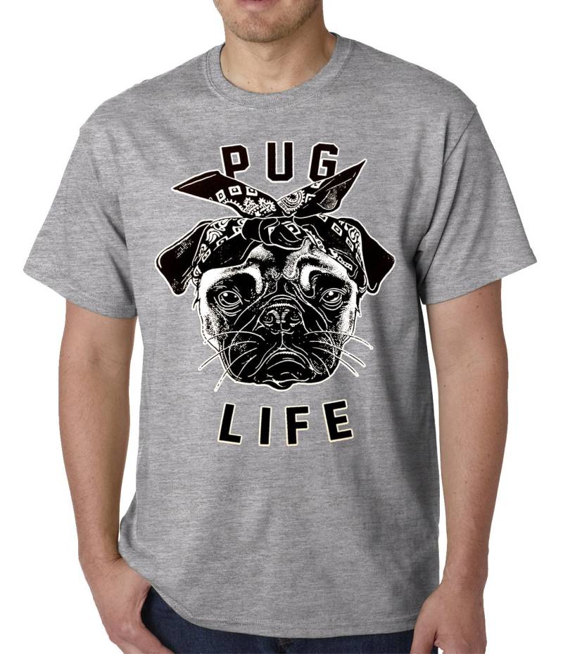 Tupug Mops Leben Mens T-Shirt-B651 von CreativeShirtsNY