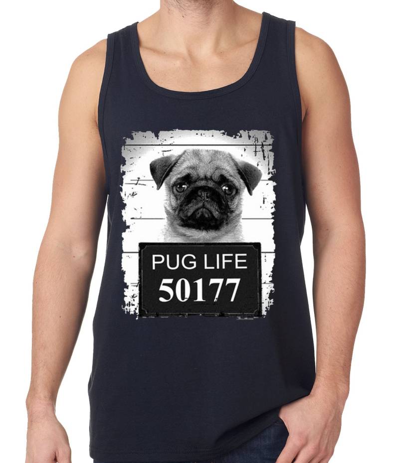Verbrecherfoto Mops Leben Lustig Mens Pullunder #b281 von CreativeShirtsNY
