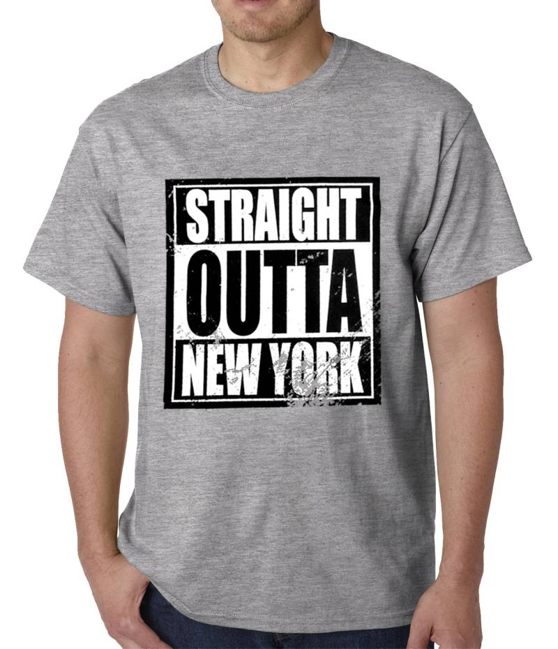 straight Outta New York Trendige Hip Hop Herren T-Shirt - #3049 von CreativeShirtsNY