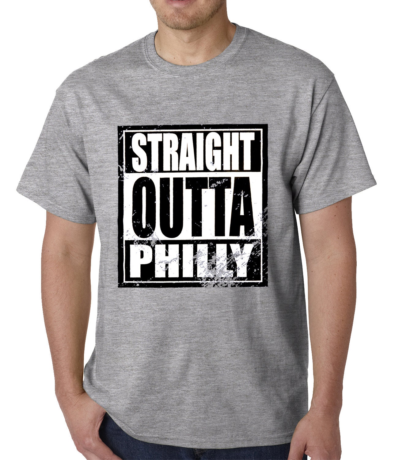 straight Outta Philly Trendy Hip Hop Herren T-Shirt - #3048 von CreativeShirtsNY