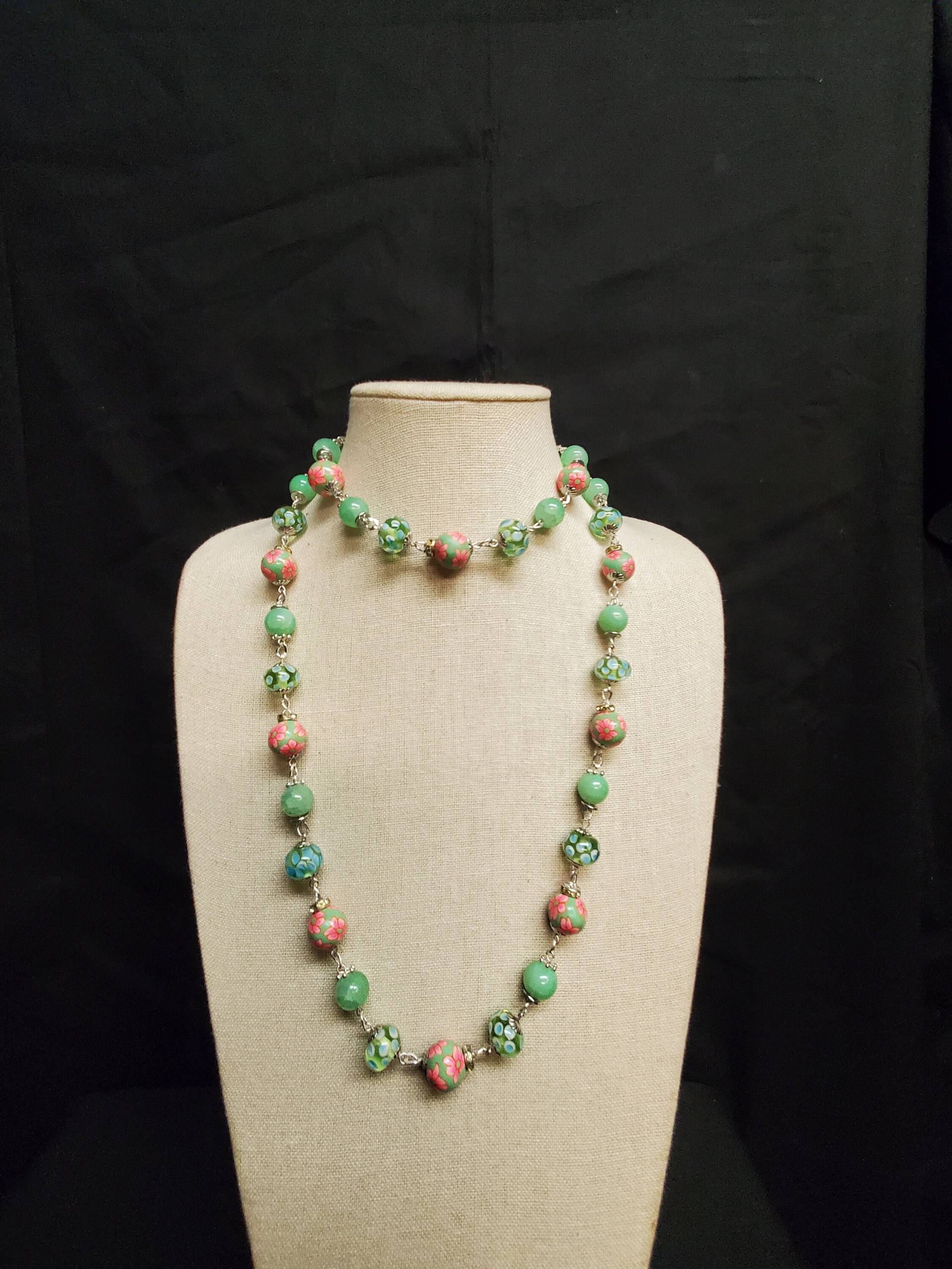 Mintgrün-Victorian Inspiriertes Schmuckset, Armband Und Halskette von CreativeThoughJewels