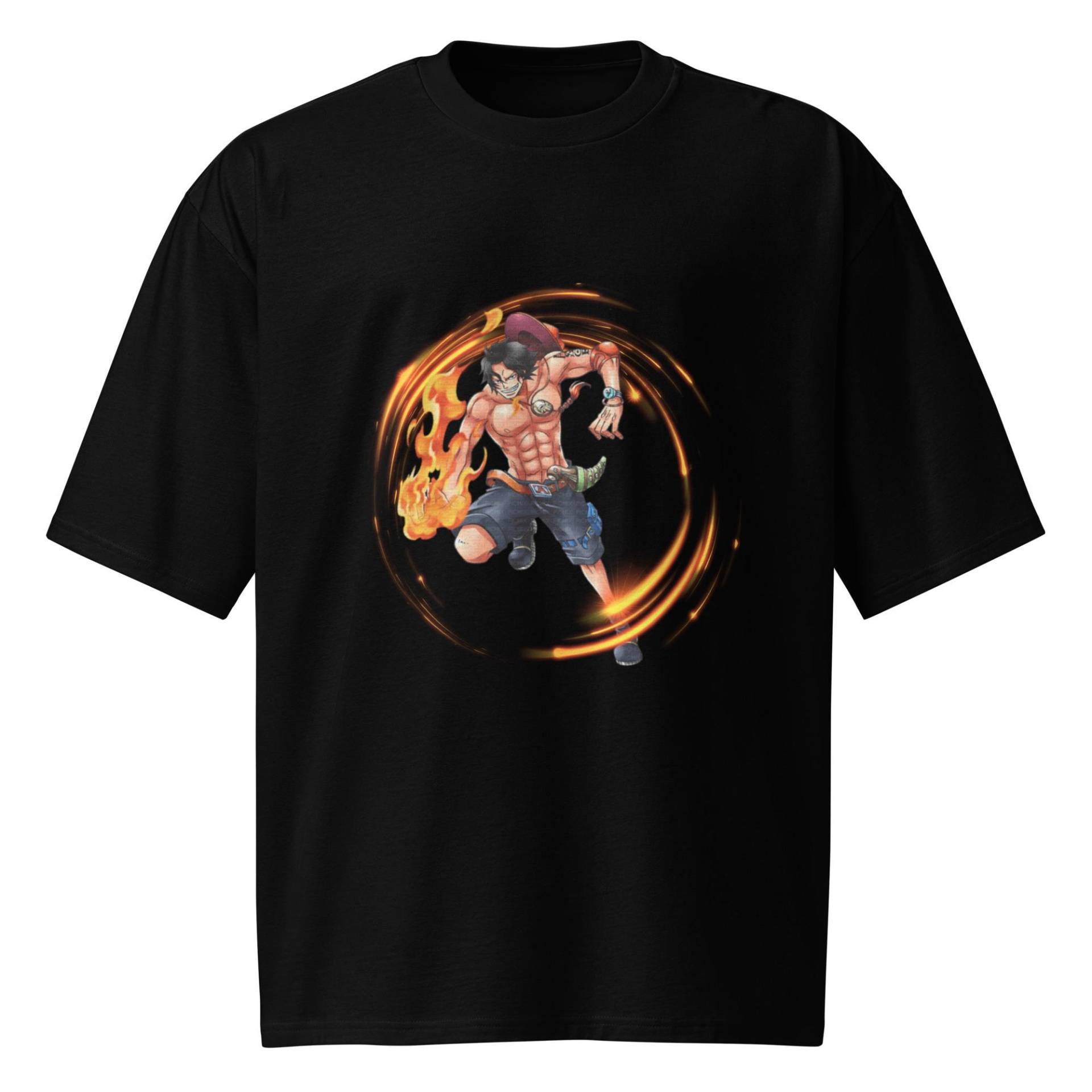 Ace One Piece Schweres Oversized T-Shirt Ace One Piece Schweres Oversized T-Shirt von CreativeWorksDE