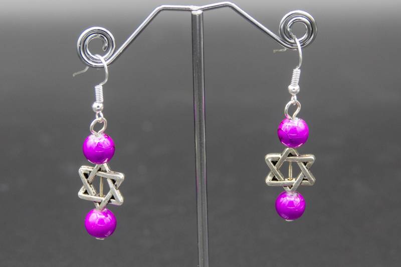 Ohrringe Mit David-stern Und Glasperlen von CreativebeadcraftDE