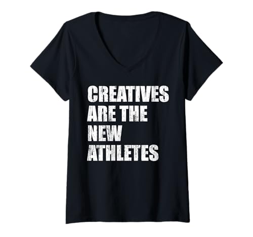Damen Kreative sind die neuen Athleten T-Shirt mit V-Ausschnitt von Creatives are the new athletes tees