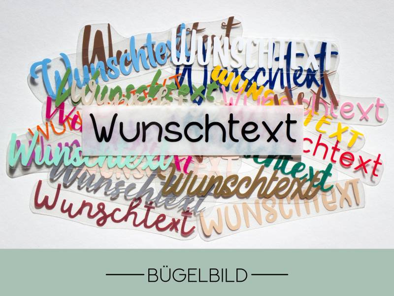 Individuelles Bügelbild - Schriftzug | 4 20cm Breite 27 Farben Matt, Metallic & Neon Verschiedene Formen Wunschtext Für Jeden Anlass von CreativewithKat